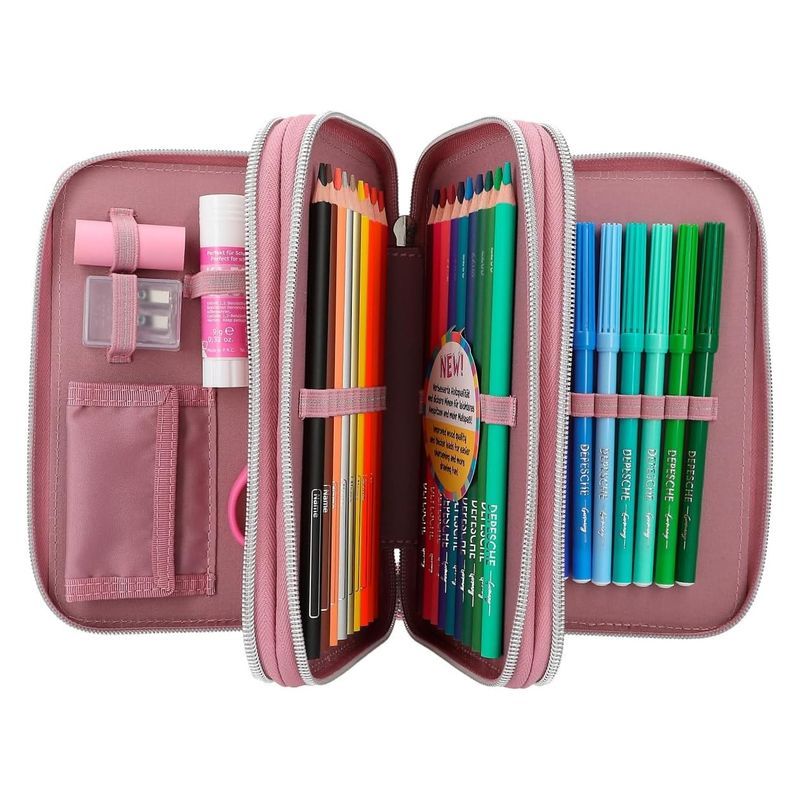 Estuche TOP Model Glitter Queen con triple compartimento 12527 Depesche - Imagen 3