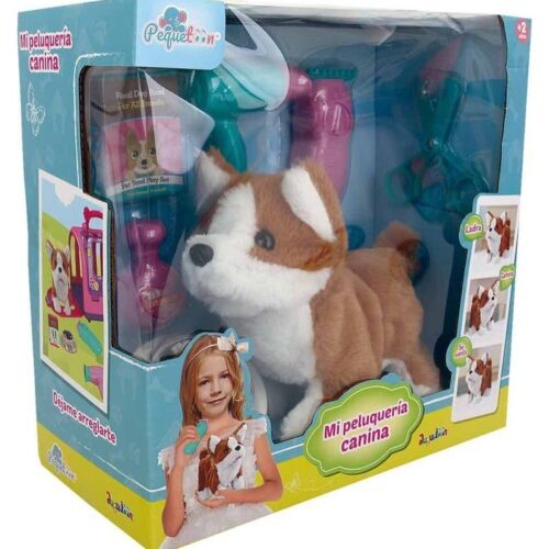 Set de peluquería canina con accesorios y perrito interactivo 23-936