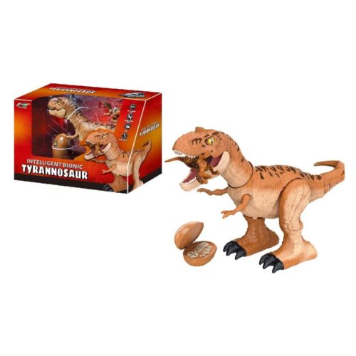 Dinosaurio radiocontrol Tiranosaurus Rex marrón con sonidos 23-641