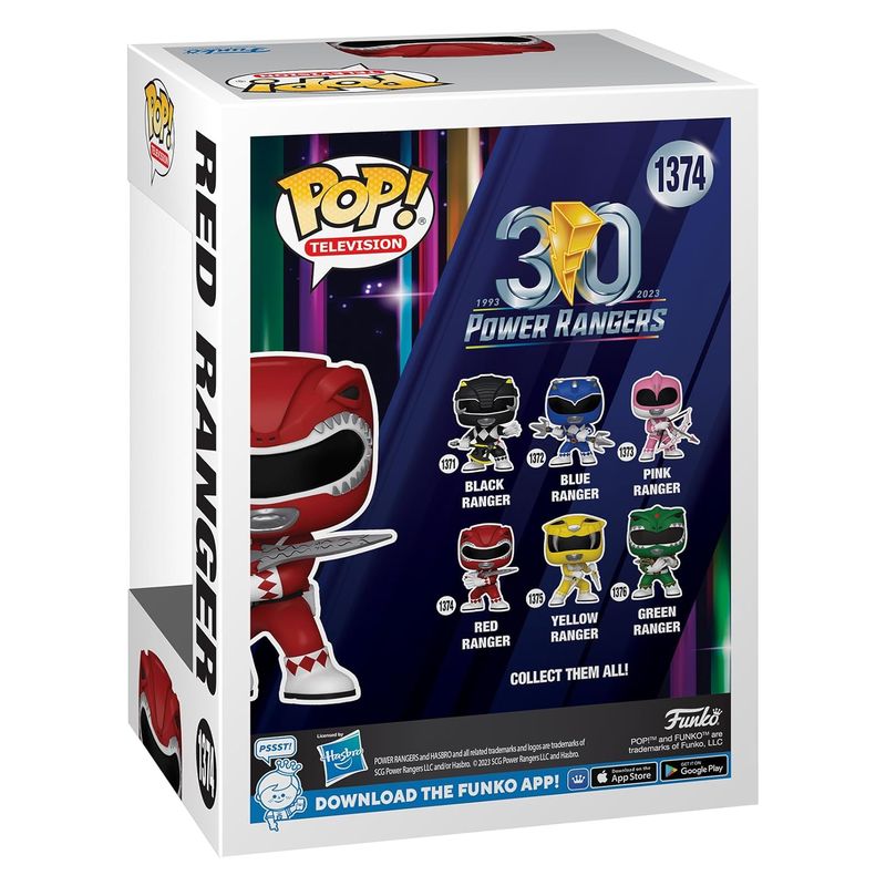 Funko POP! Television 1374 Power Rangers 30 aniversario Red Ranger - Imagen 3