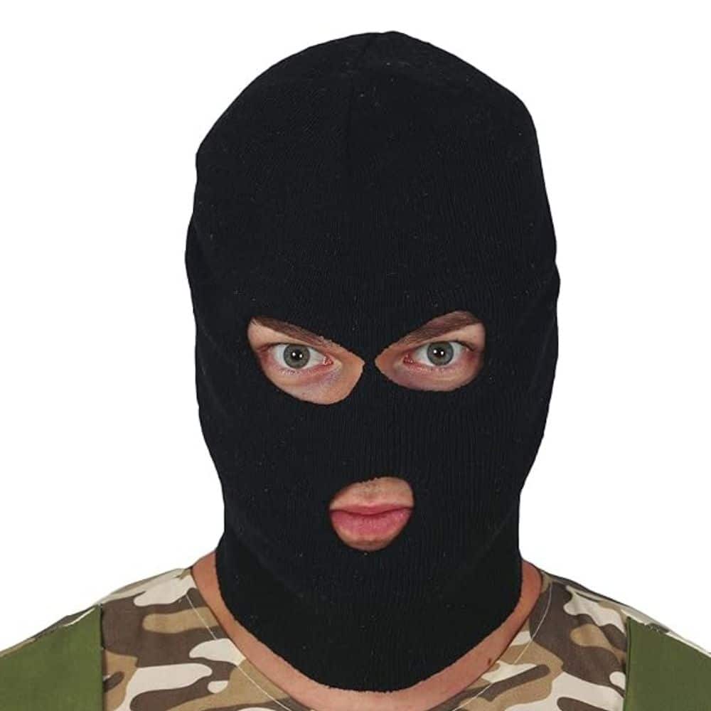 Capucha para disfraz de ladrón complemento de disfraz Guirca 2993