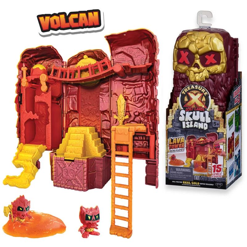 Treasure X Skull Island Volcan 22cm rojo TRR62000-RJ FAMOSA - Imagen 3