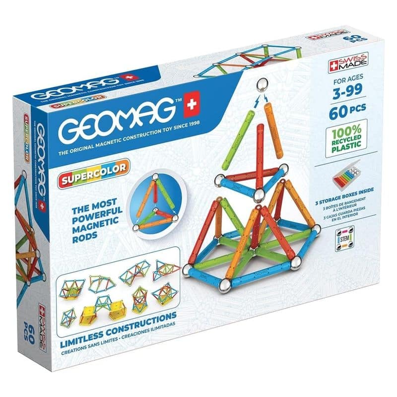Geomag Green supercolor kit construciones magnéticas con 60 piezas