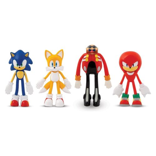 Pack Sonic The Hedgehog con 4 figuras depersonajes de acción de 12 cm