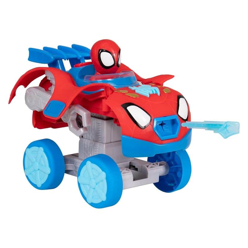 Spidey y sus asombrosos amigos vehículo transformable 2 en 1 y figura - Imagen 3