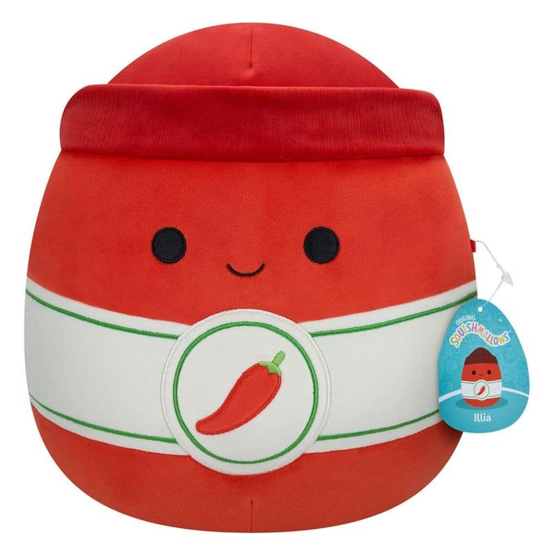 Squishmallows peluche blandito oficial Illia pimiento rojo de 30 cm