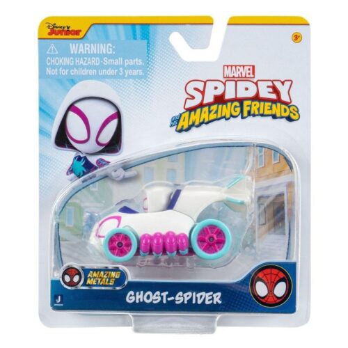Vehículo con figura Ghost Spider Amazing Metals SNF0193-GHOST TOY