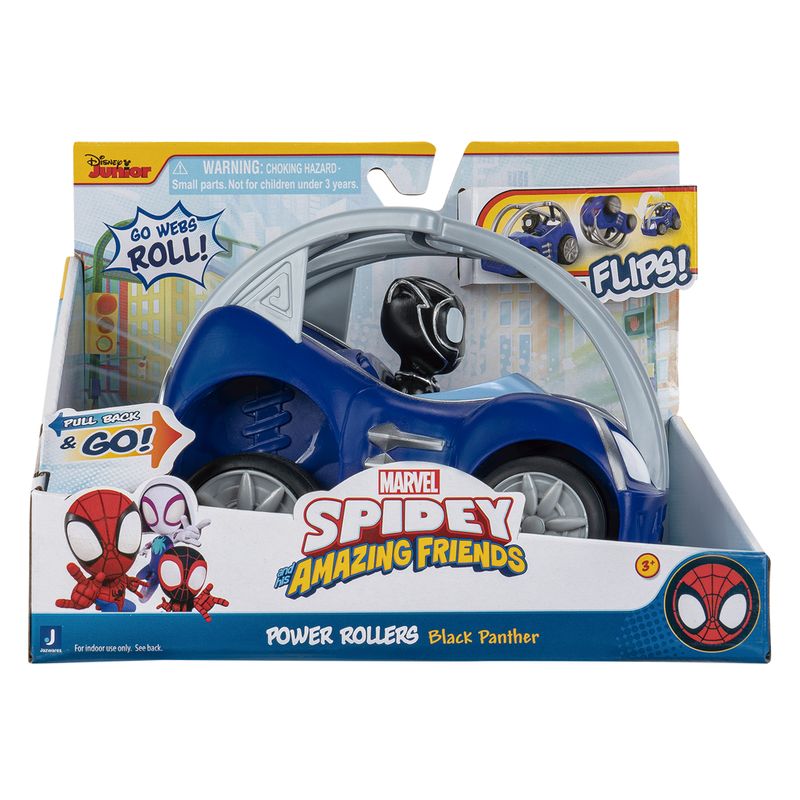 Vehículo infantil de Black Panther Rollers que gira haciendo flips