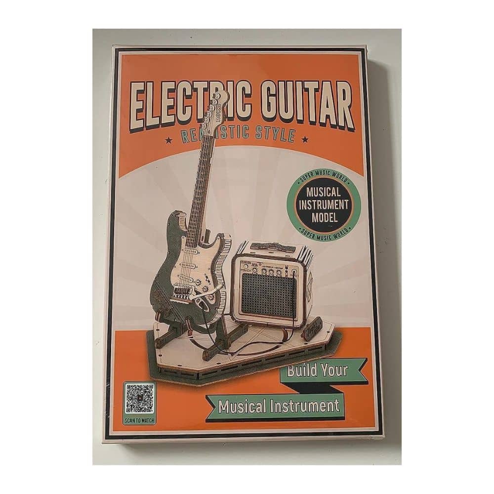 Maqueta de madera guitarra eléctrica clásica con amplificador TG605K - Imagen 2
