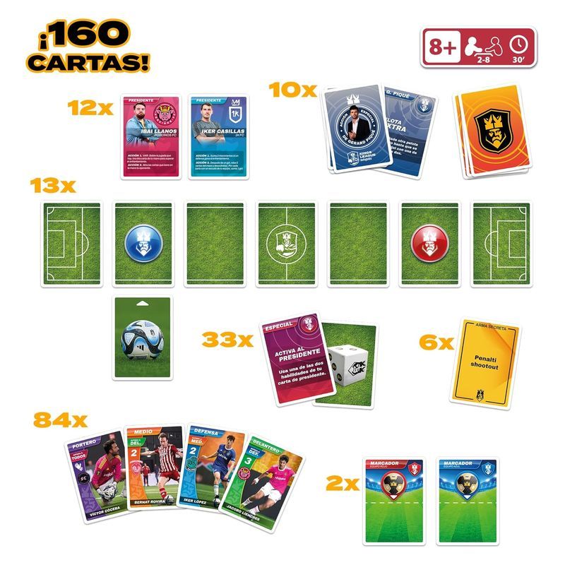 Juego cartas oficial de la Kings League multijugador IMC Toys 922020 - Imagen 3