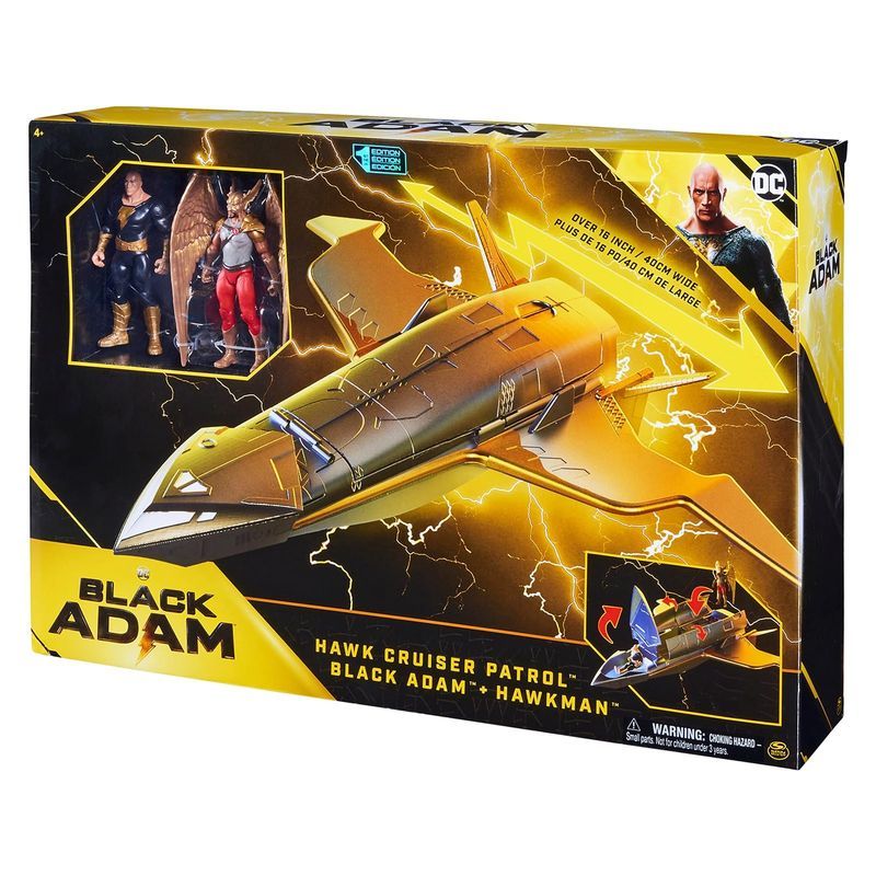 Nave espacial Hawk Cruiser Patrol figuras acción Black Adam y Hawkman - Imagen 3