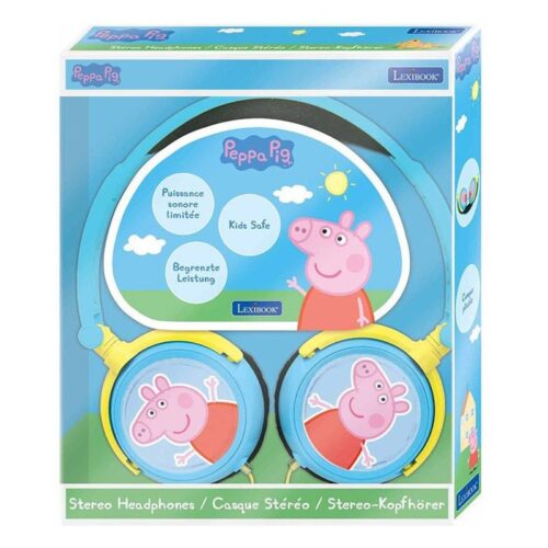 Auriculares estéreo con diadema de Peppa pig plegable y ajustable