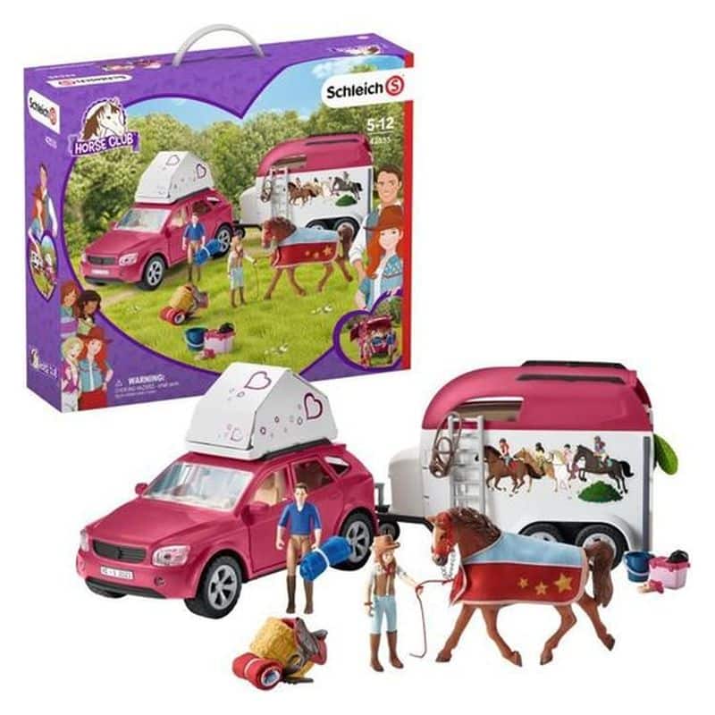 Set Schleich Aventura en Coche con Remolque Caballos Horse Club 42535