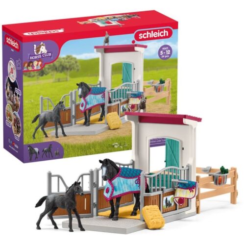 Set de figuras de yegua y potro con accesorios de Schleich Horse Club 42611
