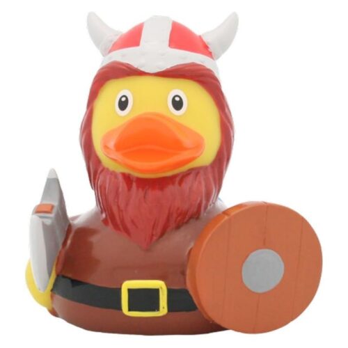Pato de goma vikingo con hacha y escudo LI2102 LILALU