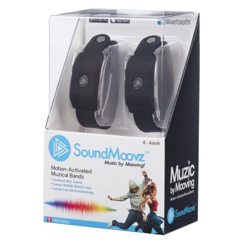Set dos pulseras Muzic by Movving SoundMoovz negro 41238s41232 FDJNIN