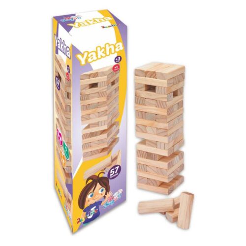 Torre de madera juego de mesa familiar con 57 piezas