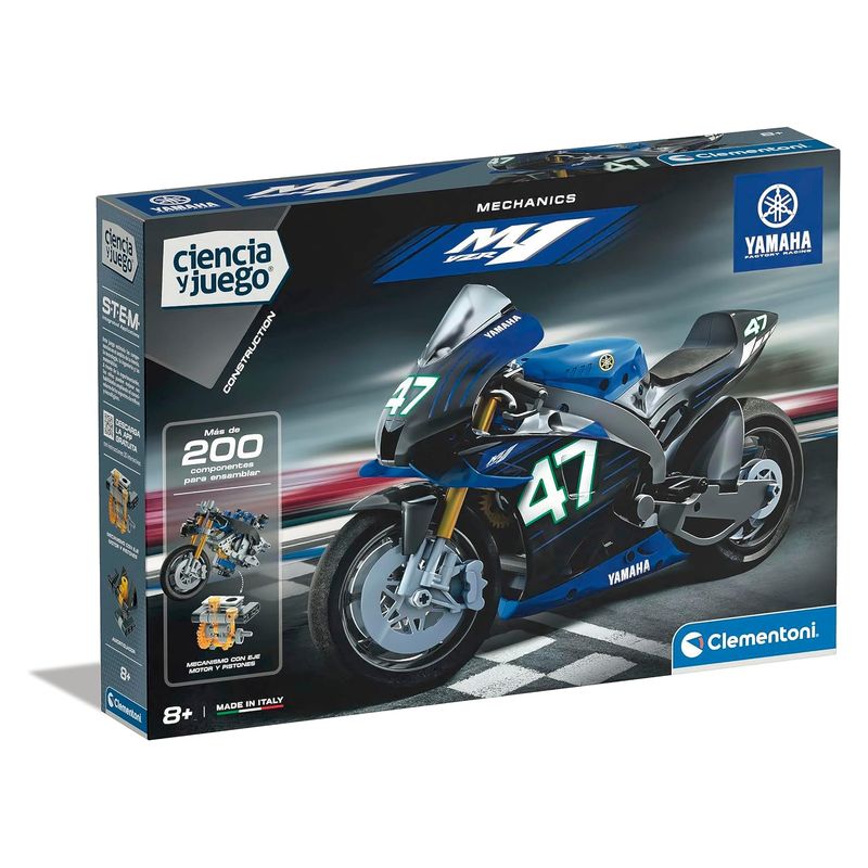 Juego de construcción Ciencia y juego Yamaha M1 azul Clementoni 55506