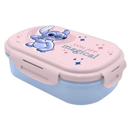 Fiambrera bicolor Stitch You Are Magical con cubiertos ST00016 KIDS EURO