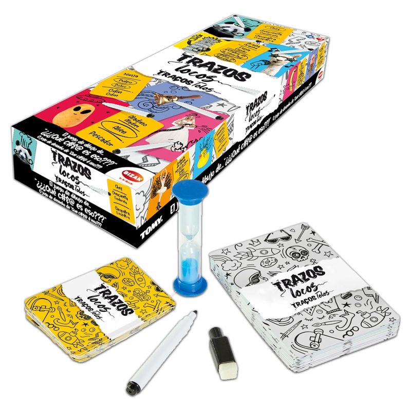 Juego de mesa Trazos Locos para transformar personajes Bizak 30693419 - Imagen 2