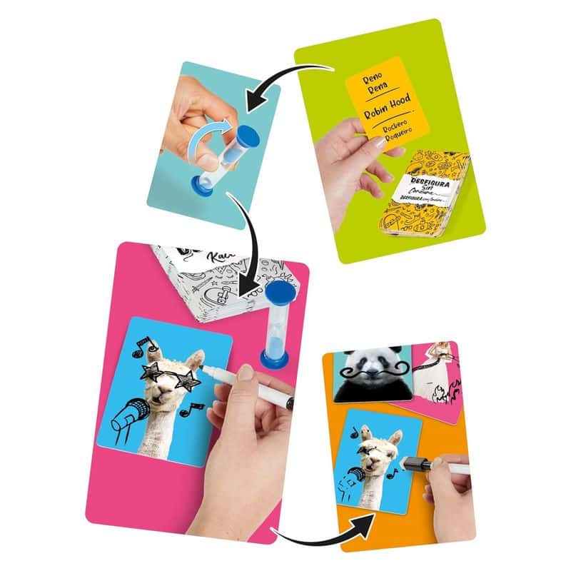 Juego de mesa Trazos Locos para transformar personajes Bizak 30693419 - Imagen 3