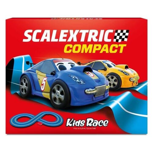 Circuito Scalextric Compact Kids Race con dos coches y mandos escala 1:43