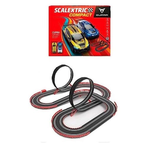 Pista de carreras Scalextric Compact Cupra Racing con dos coches y mandos