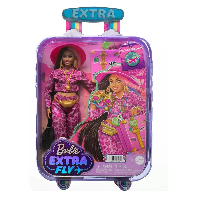 Barbie Extra Fly viaje Safari con conjunto de moda y accesorios HPT48 - Imagen 2