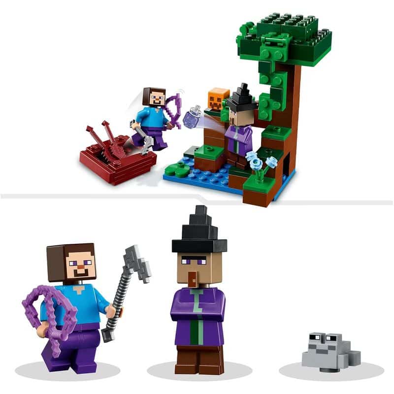 LEGO 21248 Minecraft la granja calabaza con accesorios y figuras - Imagen 3