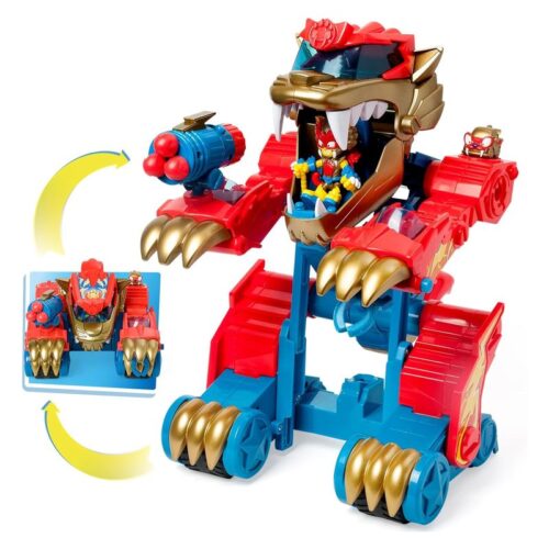 Superthings Wild Tigerbot transformable con Wild Kid y figura exclusiva