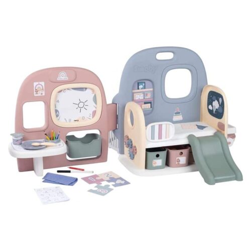 Guardería Baby Care con zonas de descanso, juegos, comedor, entrada y aseo