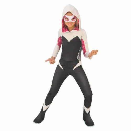 Disfraz infantil Spider Gwen Classic con capucha talla 5-6 años Rubies