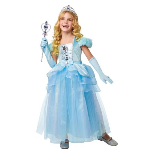 Disfraz infantil Blue Princess con complementos talla 7-8 años Rubies