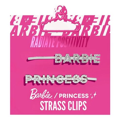 Barbie Princess set de 2 clips strass brillantes para el cabello 1537