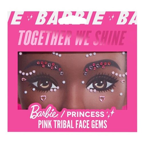 Barbie Princess gemas adhesivas brillantes pink tribal de rostro 1582