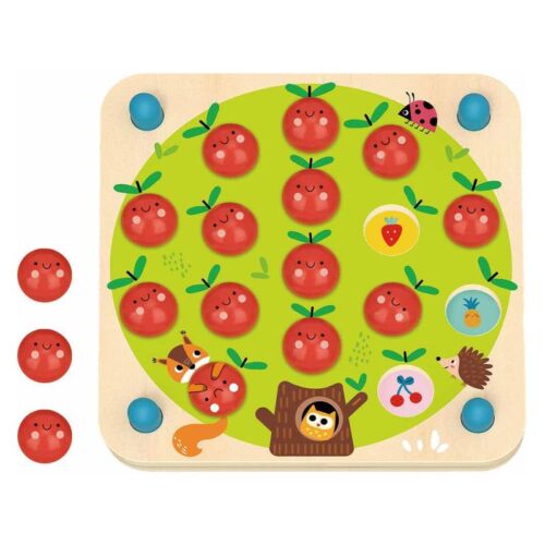 Set Juego infantil Tooky tablero de memoria con árbol de manzanas