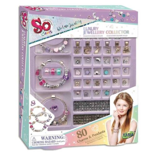 Kit de joyas infantil con 80 piezas crea tus colgantes y brazaletes