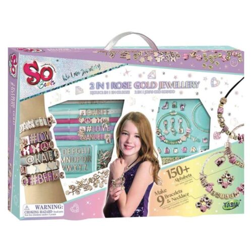 Set de joyas infantil 2 en 1 crea tus brazaletes personalizados