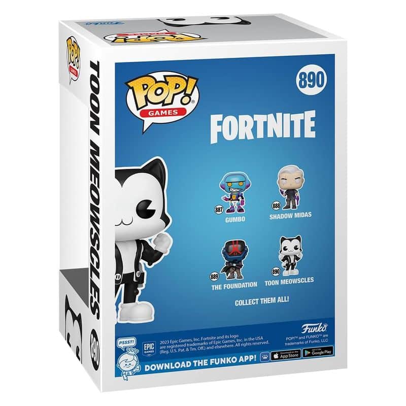 Funko POP! Games 890 Fortnite figura de Toon Meowscles completa de vinilo - Imagen 3