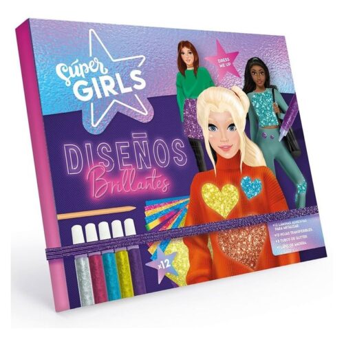 Cuaderno Súper Girls Dress Me Up diseños brillantes SGL002 IMAGILAND