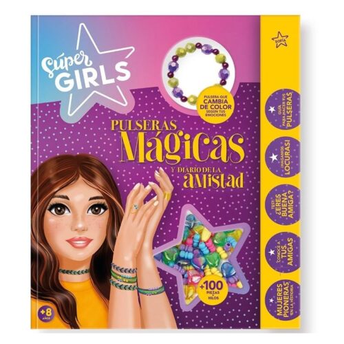 Libro Súper Girls Pulseras mágicas y diario de amistad SGL005 IMAGILAND