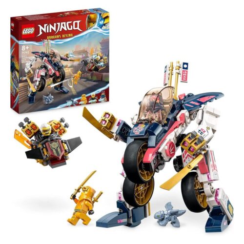 LEGO 71792 Ninjago moto de carreras Transformer Sora set 2en1 con figuras