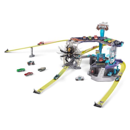 Pista para mini coches Zuru Metal Machines con rampas y parkings de coches