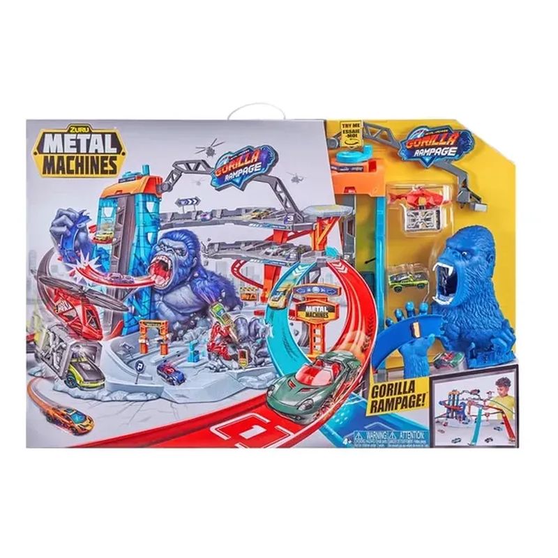 Garaje Zuru Metal Machines Gorila con rampas de velocidad y coches 6726