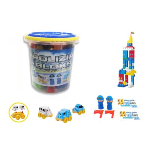 Cubo de construcción Polizia Bloks con figuras y accesorios Apel 11542