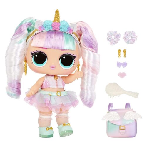 Muñeca LOL Surprise Big Baby Hair 28cm unicornio con 14 sorpresas