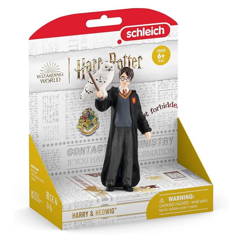 Harry Potter figura Harry con ropa de Hogwarts y Hedwig Schleich 42633 - Imagen 2