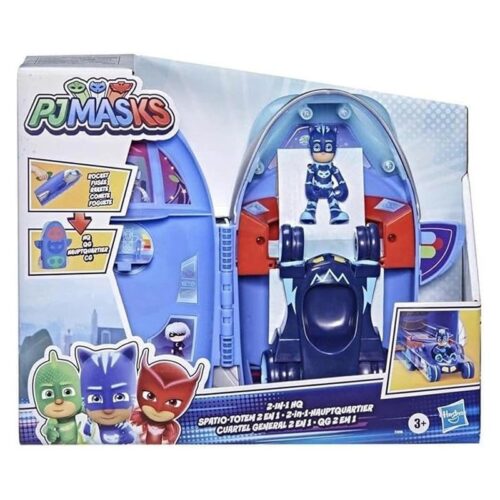 PJ Masks 2 en 1 cuartel general azul con figura personaje incluida F2098 HASBRO