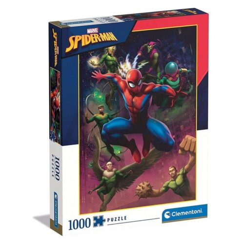 Puzzle 1000 piezas vertical de Spiderman con villanos de Clementoni 39742