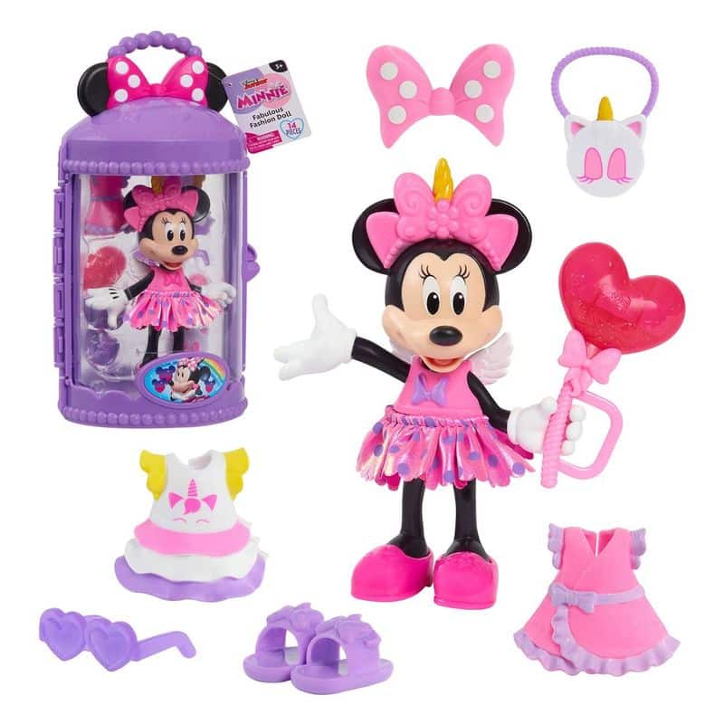 Figura Minnie Mouse Sweet Party Fashion Doll estuche-armario lila